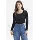 thumbnail image 1 of Polera Mujer Jacquard Recogido Negro, 1 of 4