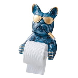 Bothyi - Portarrollos De Papel Higiénico Con Forma De Perro, Toallero De Papel Para Decoración De Baño, Color Azul