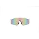 thumbnail image 2 of POLASUP GAFAS LENTES DE SOL Gafas de sol deportivas blancas con detalles rosas y lentes iridiscentes. Diseño moderno, protección UV 400. Ideales para ciclismo, running y actividades, 2 of 7