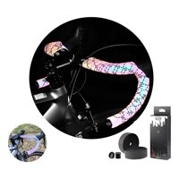 Eznsport - Cinta De Manillar Reflectante Geométrica Para Bicicleta - Violeta