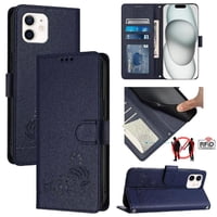 Funda Tipo Cartera Foxdock Para Iphone 11 Con Soporte, Ranuras, Rfid, Diseño De Gato