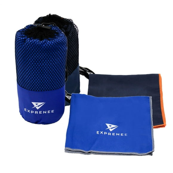 Set 3 Toalla Microfibra Natacion Viaje Pack 2 Azul Indigo