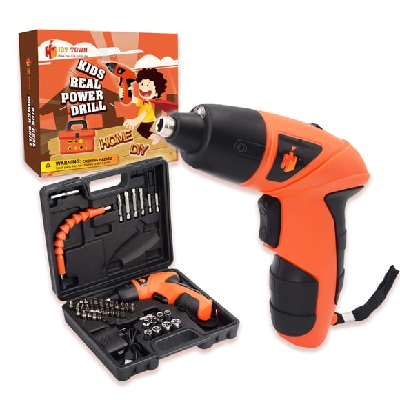 Set de taladros eléctricos JoyTown Kids, inalámbrico, con funda para brocas
