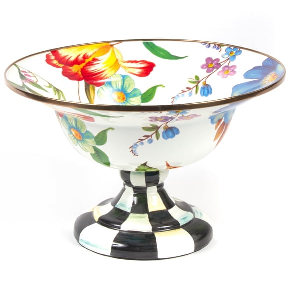 Compota MACKENZIE-CHILDS Gran Mercado de Flores Blancas