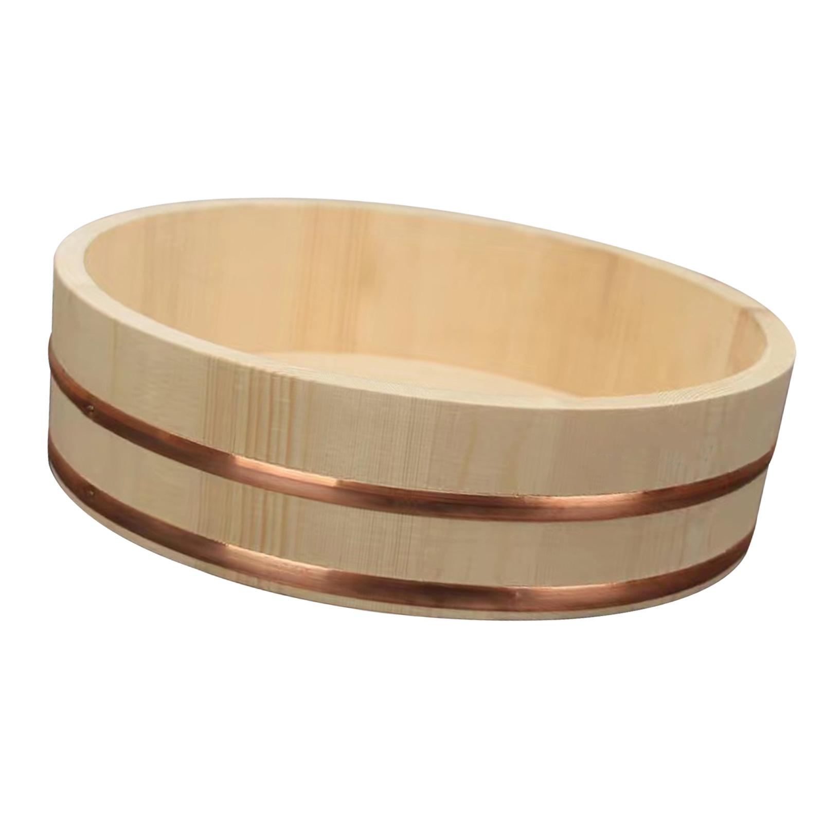 Magideal - Cuenco De Arroz De Sushi De Madera, Cubo De Arroz Japonés, Cubo De Sushi Portátil, Tazón De Mezcla De Arroz Para Sushi, Tazón De Enfriamiento Para Res 30X75 Cm