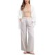 thumbnail image 2 of Cárdigan de Lino para Mujer Primavera Verano 3/4 Mangas Abiertas Frente Suelto Cubiertas Ligeras M Blanco, 2 of 6
