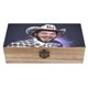 thumbnail image 1 of Posty Austin / Post Malone (2) Caja Organizadora de Madera Rústica - Caja Decorativa Multifuncional para Escritorio, Hogar, Oficina, Joyas y Manualidades, 1 of 6