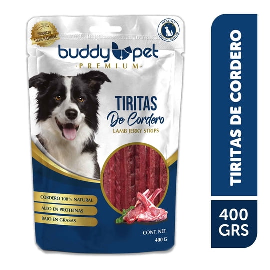 Snack Perro Adulto Tiritas De Cordero Bolsa 400 g Buddy Pet