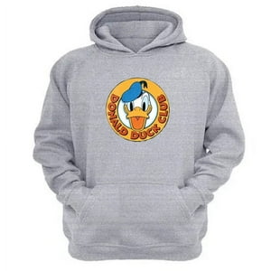 Genérico - Polerón Canguro Pato Dibujos Animados Gris Claro Talla M Unisex