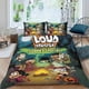 thumbnail image 2 of La Casa Ruidosa Conjunto de sábanas temático, trío de piezas, cómodo y amigable con la piel, diseño único, regalo de decoración para el hogar para familiares, amigos y fans, 90 cm * 190 cm, 2 of 6