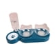 thumbnail image 4 of Juego de cuencos 3 en 1 para gatos Cuencos de alimentación con inclinación de 15 degree Comedero automático extraíble Cuenco para comida húmeda y seca Dispe Azul, 4 of 5
