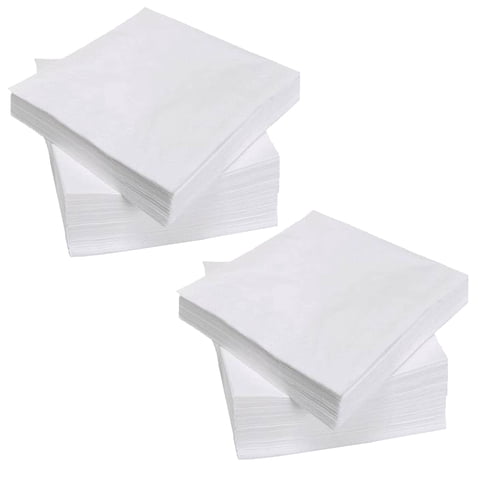 Servilletas Rosydecor De 2 Capas Para Bebidas Blancas Lisas,