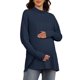 thumbnail image 1 of INSPIRE CHIC Camiseta de maternidad de manga larga para embarazo 2XL Azul, 1 of 6