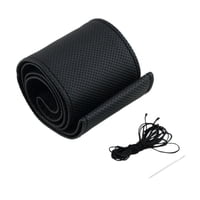 Magideal - Cubierta Para Volante De Coche Accesorios De Interior De Coche Stitch On Wrap Transpirable Resistente Al Desgaste Diy Anti Arañazos Protector Duradero