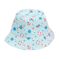 Homewell - Sombrero Pescador Celeste Diseño Barcos 15*17Cm