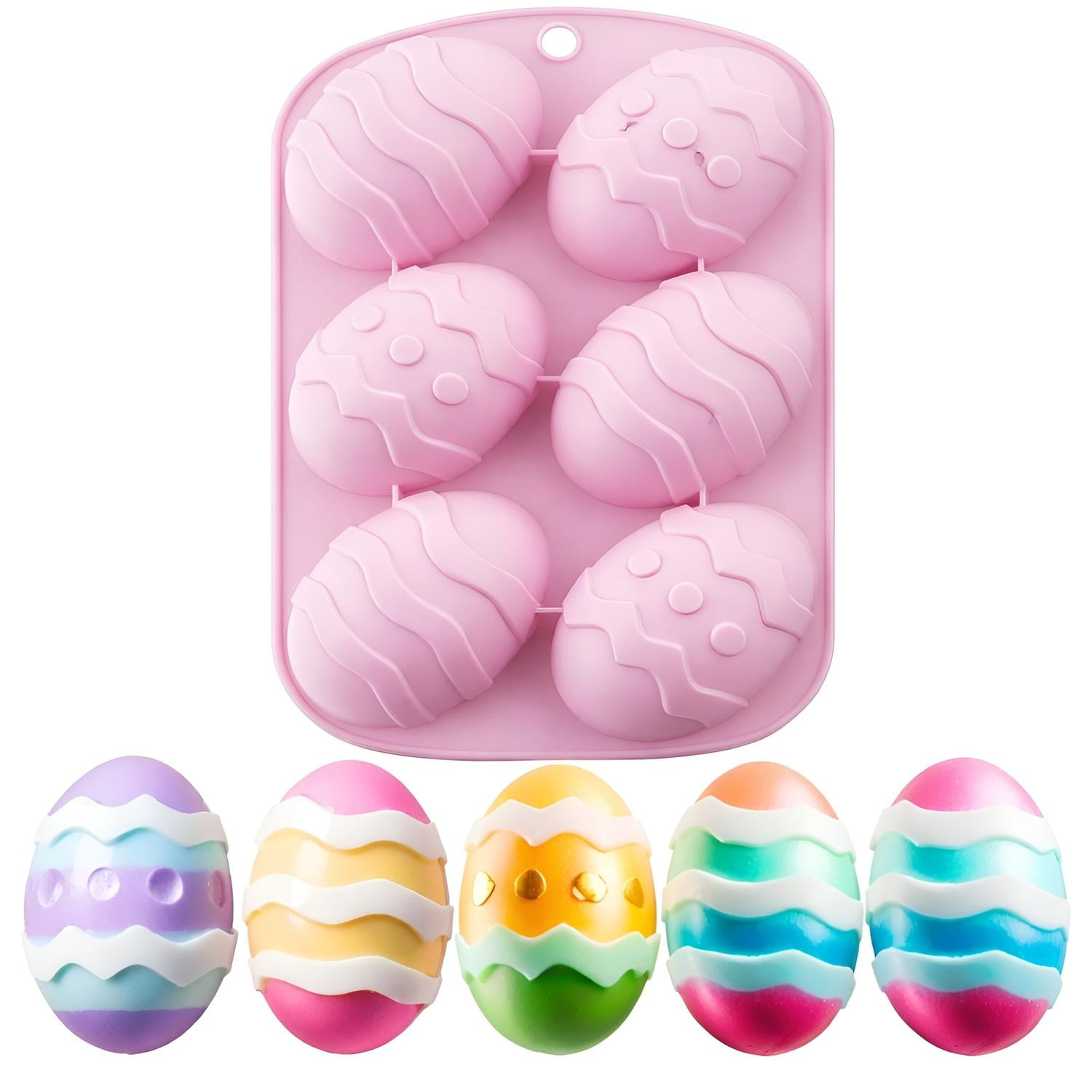 Pasteleriuscl - Moldes De Silicona Para Huevos De Pascua 6cav Huevos Grandes Para Rellenar Molde De Silicona