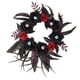 thumbnail image 4 of Adorno De Corona Colgante De Rosa Negra Con Globo Ocular Artificial De Halloween Para Entrada, 4 of 5