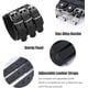 thumbnail image 3 of 2 pulseras de cuero genuino para hombres y mujeres, pulsera ancha de triple correa, brazalete con hebilla de sujeción, brazalete unisex para parejas, negro/marrón, 3 of 6