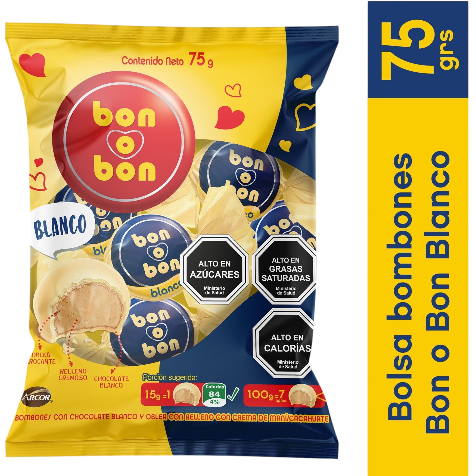 Bon Bon Blanco 75 g Arcor