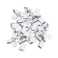 Magideal - 100X Fundas De Aluminio Para Cuerda De Alambre, Fundas De Doble Manga Para Cuerdas De Alambre Y Líneas De Cables, Fundas Para Cables De Cuerda De Alam M3