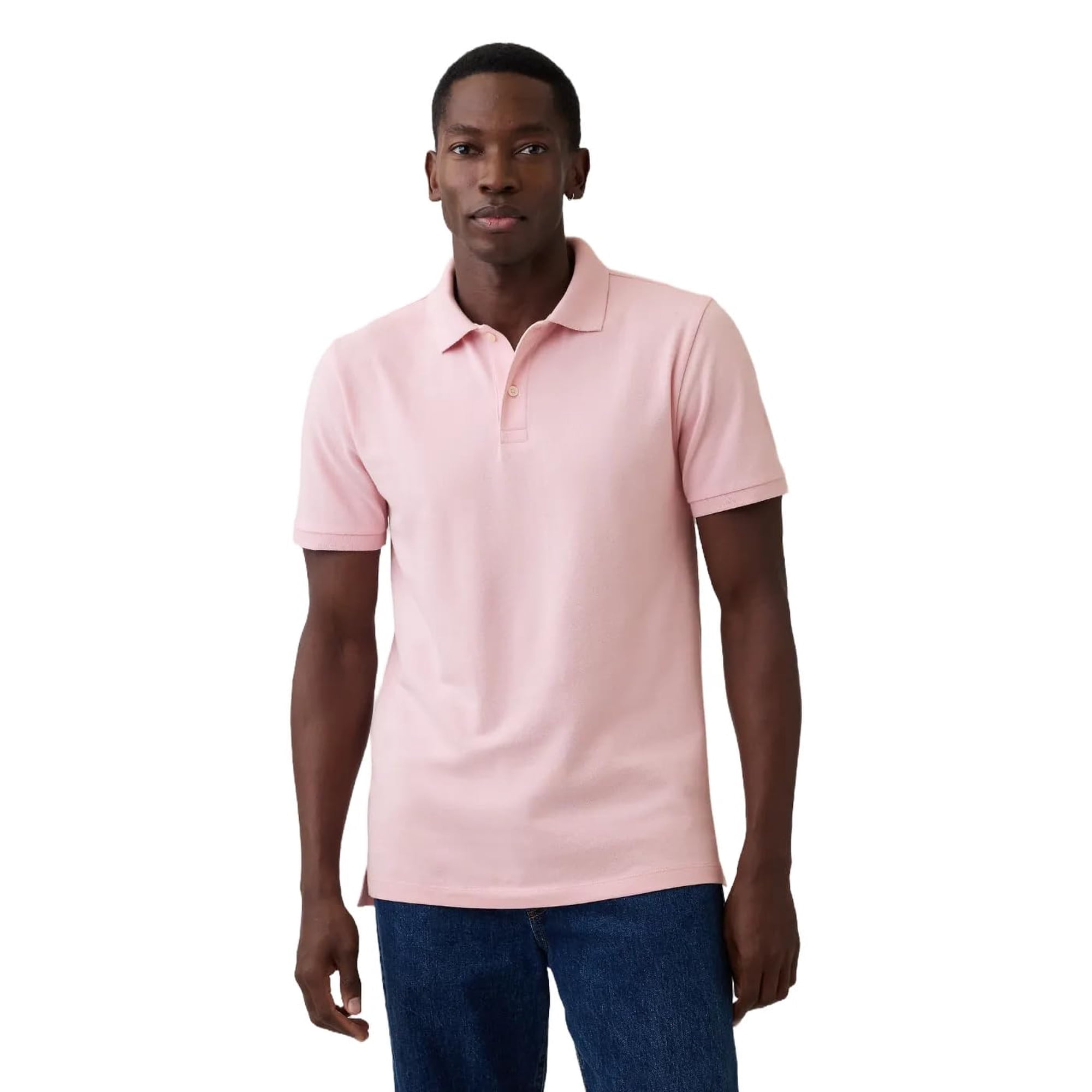 Polo Gap Stretch Piqué Puro Rosa Para Hombre Xxl