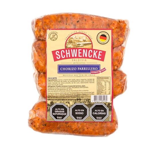 Chorizo Parrillero 4 Un 250 g Schwencke