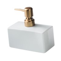 Bothyi - Dispensador De Jabón De Cerámica Moderno Botella De Loción Recargable Decoración Del Hogar Baño Blanco