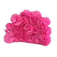 Ioensy - Gorro De Natación Pétalos Florales Gorros De Natación De Playa De Moda Para Niñas Mujeres Jóvenes Rosa