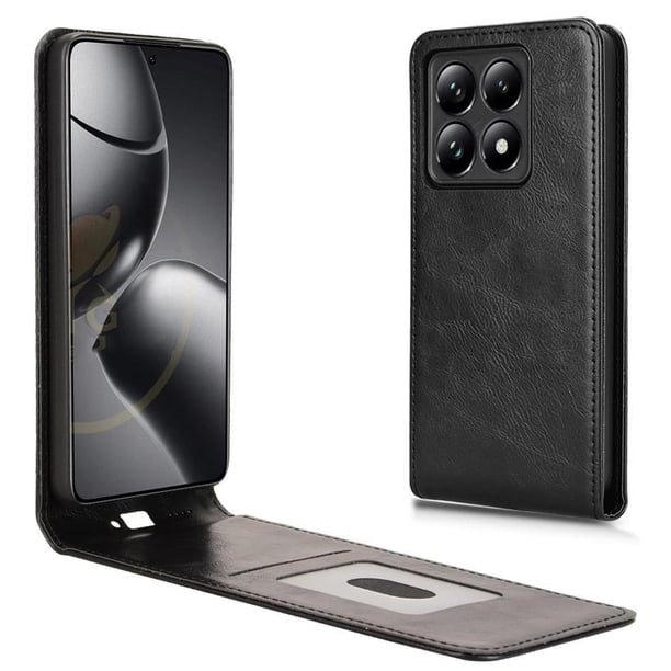 Funda tipo folio para Xiaomi 14T Pro con soporte magnético y protección para la cámara Negro