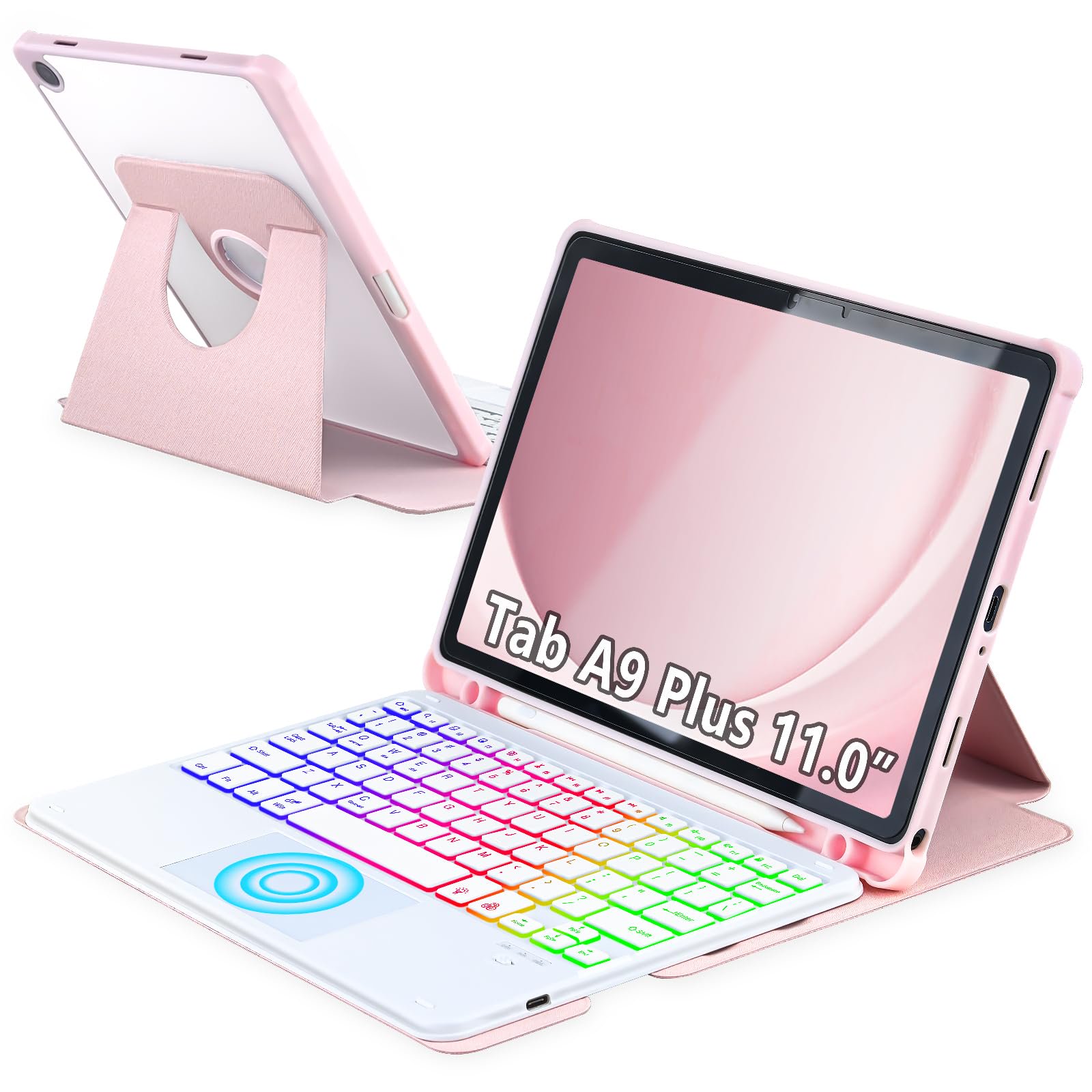 Funda De Teclado Mepadkey Para Samsung Galaxy Tab A9 Plus 11