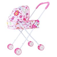 Magideal - Cochecito De Bebé Plegable Para Muñecas, Carrito Interactivo Para Niñas, Regalo Para Juego De Simulación, Juguete Para Niños, Niñas Y Niños Pequeños Rosa
