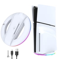 Soporte Vertical Aaronmei Ps5 Slim Disc Y Digital Edition Rgb Blanco