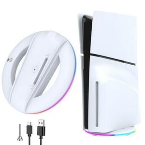 Soporte Vertical Aaronmei Ps5 Slim Disc Y Digital Edition Rgb Blanco