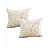 Genérico - Juego De 2 Fundas De Cojin 45Cmx45Cm Bordadas F1