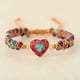 thumbnail image 3 of Hot Selling Bracelet Cross-border Goods Source Red Imperial Stone Bracelet Peach Heart Love Hand String Braided Bracelet, 3 of 5