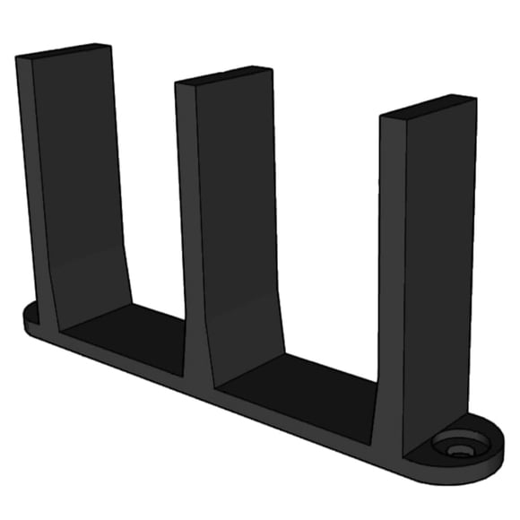 Soporte guía de piso para puerta corrediza de clóset | Ajuste universal para puertas de 1-3/8" de ancho (negro) | Grovers Home Solutions