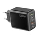 thumbnail image 3 of Adaptador De Corriente USB De Carga USB C Compacto De 120 W Para Múltiples Dispositivos Smartphone Negro, 3 of 3