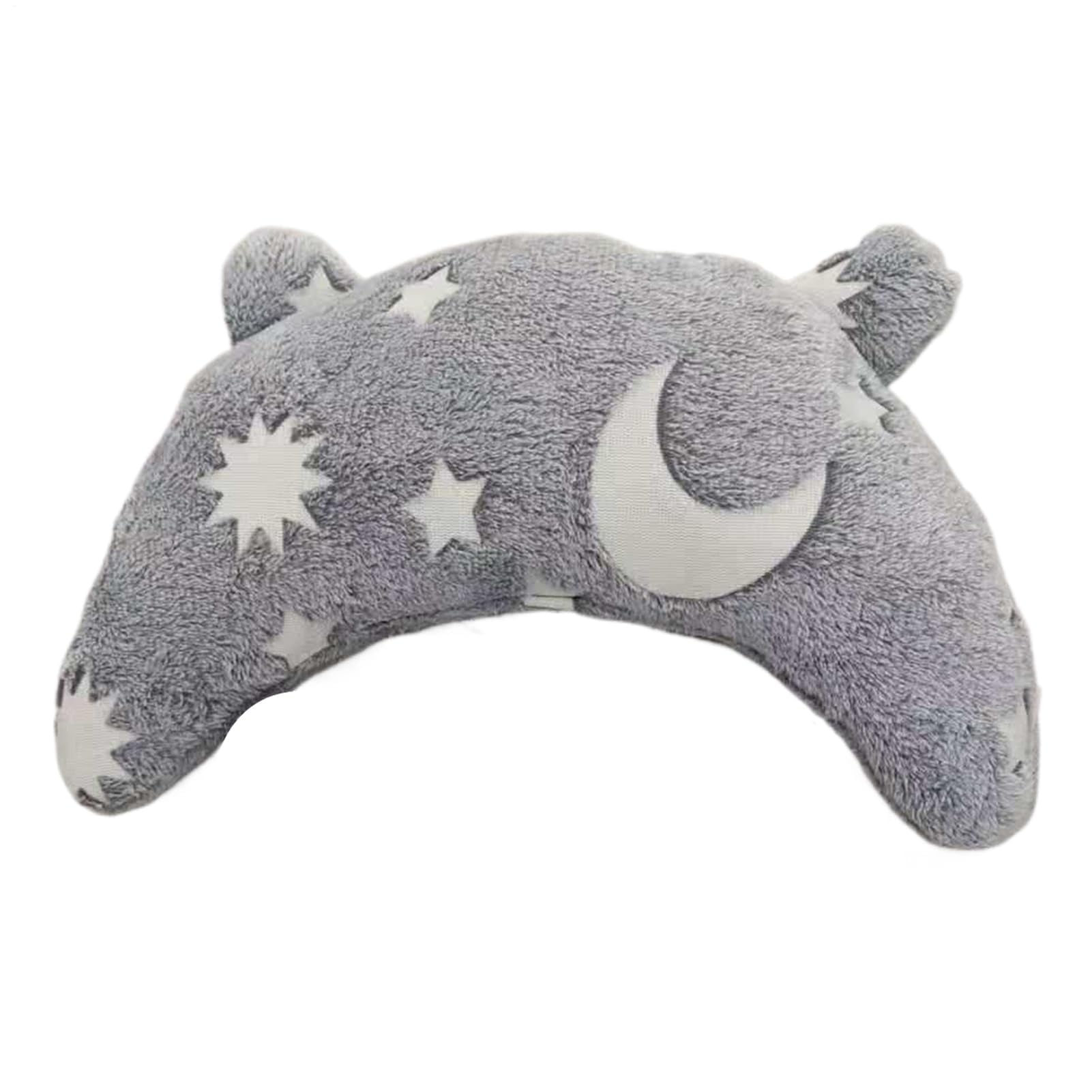 Xusx111 - Brillo En La Oscuridad Almohada Suave Para Perros Medianos, Almohada En Forma Para Gatos Y Perros, Juguete Y Regalo Para Perros Lavables En La Máquina (gris Lunar, L)