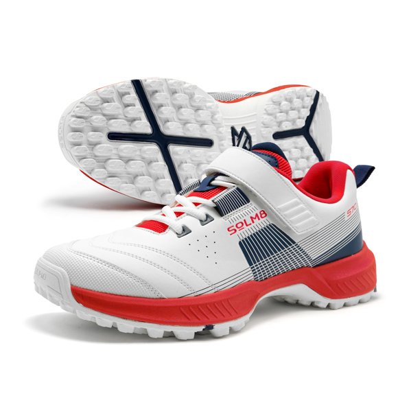 Zapatos de cricket SOLM8 S70 para hombre – Rojo marino