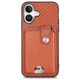 thumbnail image 2 of Funda Billetera Tejida para iPhone 16 Plus con Soporte y Tarjetero Marrón, 2 of 4