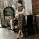 thumbnail image 5 of Vestido cheongsam de diez hebillas, desfile de ropa de verano, etiqueta larga, corte entallado, 5 of 5