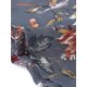 thumbnail image 5 of INSPIRE CHIC Falda Midi Floral de Cintura Alta con Línea A y Largo a la Rodilla para Mujer, Regreso a Clases, Gris Azul 3XL, 5 of 6
