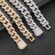 thumbnail image 3 of Cadenas Cubanas Sólidas Gruesas de 16-24 Pulgadas para Hombre Grande, Cadena de Eslabones Cubanos de Hip Hop Extra Brillante para Hombre, Ancho 21 Mm Collar de Eslabones Cubanos Miami Iced Out -, 3 of 6