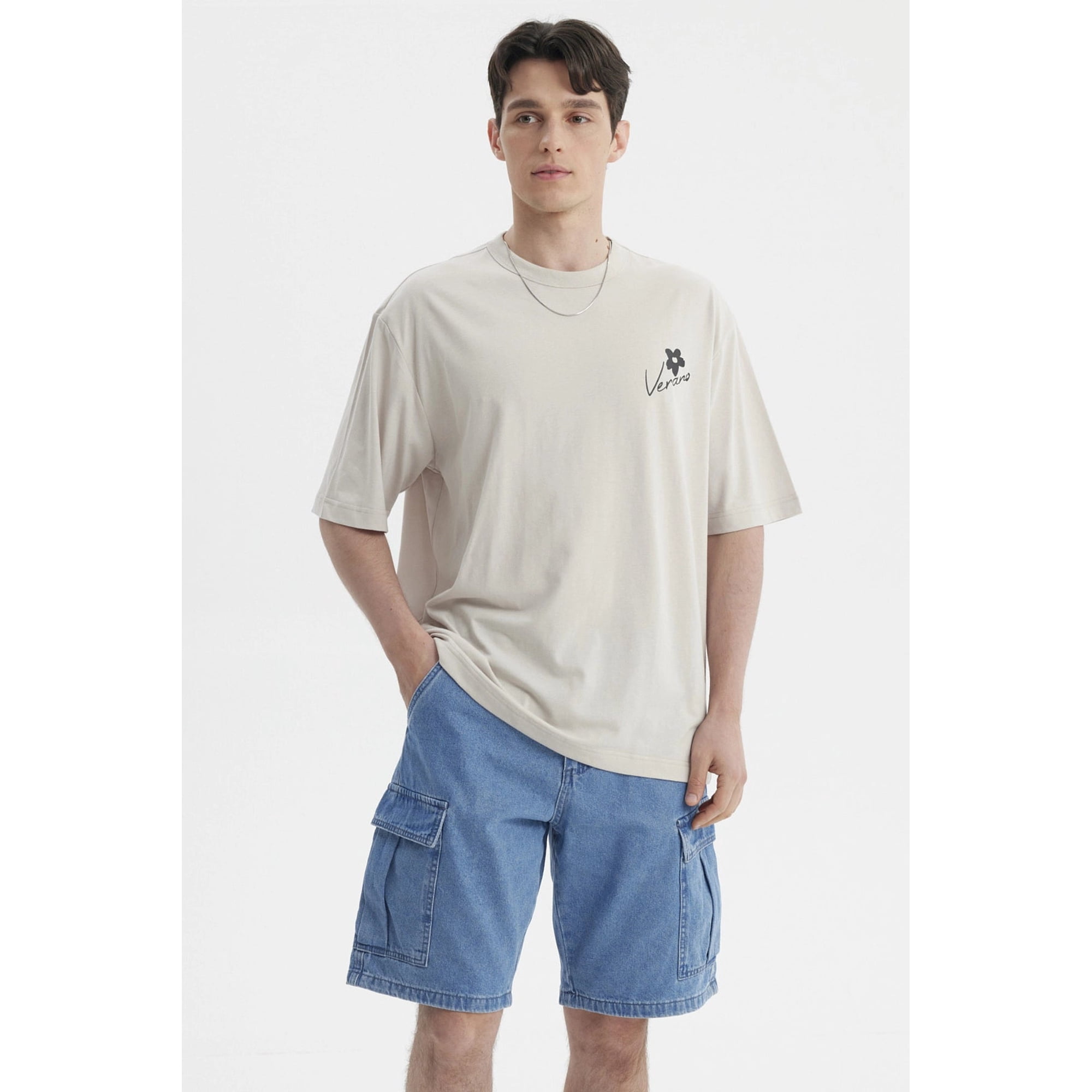 Fashionspark - Polera Hombre Print Beige- Ll