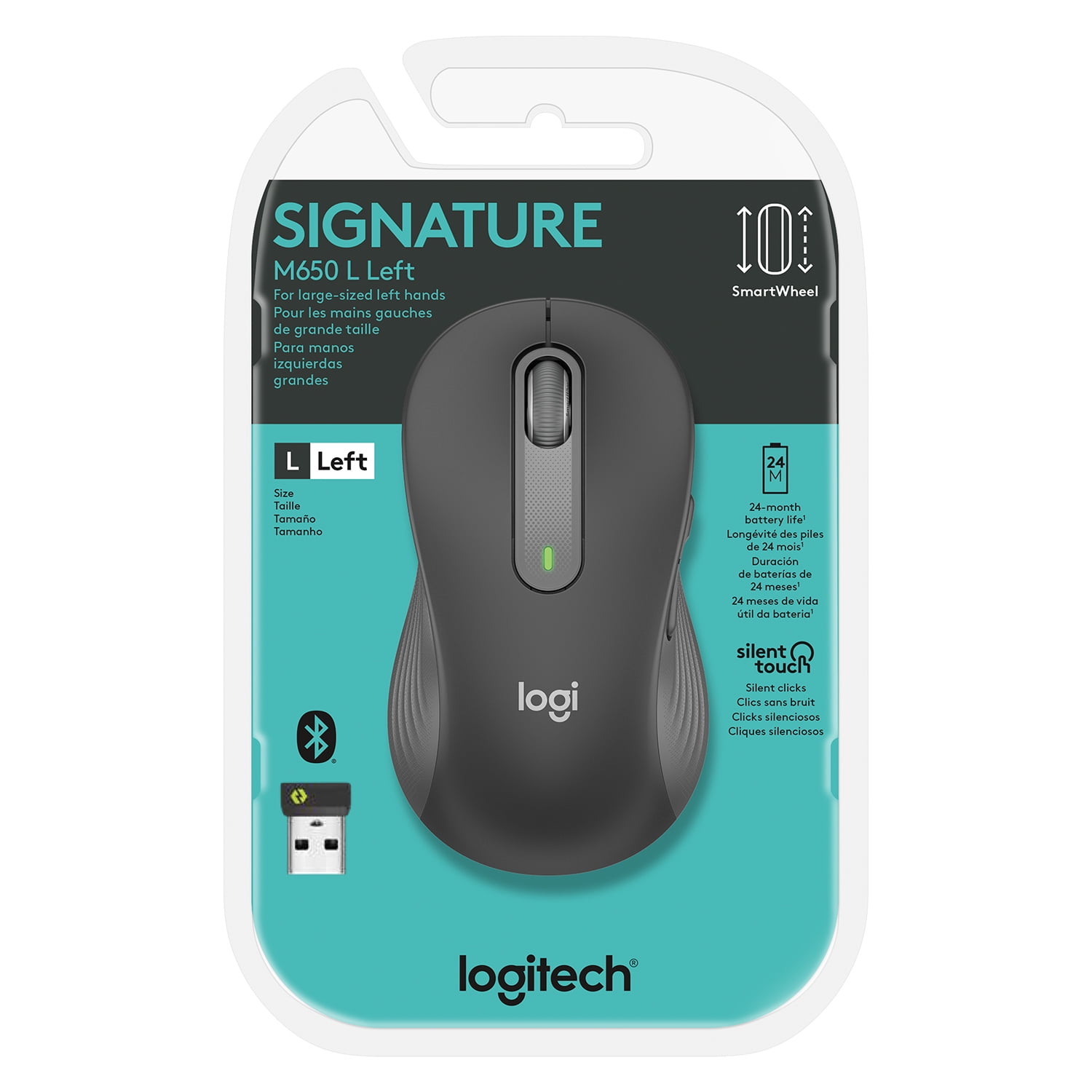 Mouse Inalámbrico Logitech Signature M650 Large Left