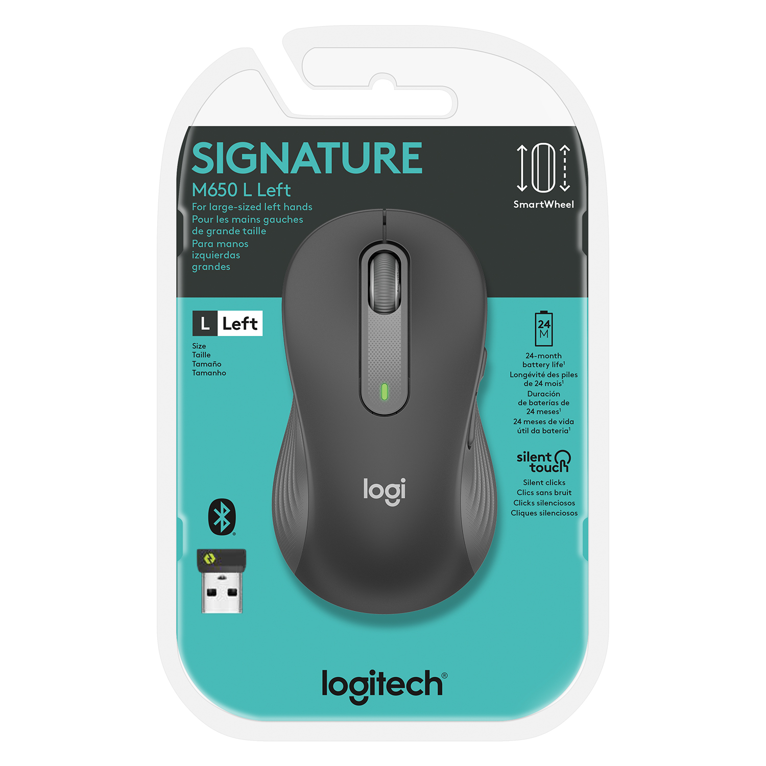 Mouse Inalámbrico Logitech Signature M650 Large Left