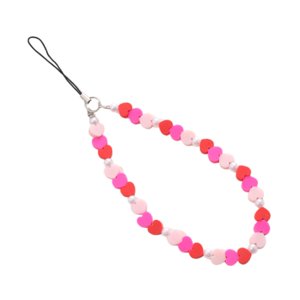 Bothyi - Pulsera De Cuentas Con Cordón Para Teléfono Con Dibujos Animados, Llavero, Decoración Para Teléfono, Correa Para La Muñeca, Cuentas Con Forma De Corazón