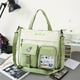 thumbnail image 5 of Preppy Style Crossbody Bag, Pockets Front Shoulder Bag, Casual Nylon Student School Bag, 5 of 5