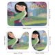 thumbnail image 3 of Mulan Princesa Disney-theme 4-Piece Shower Curtain Set with Rugs, Waterproof Bathroom Decor Set Includes Bath Mat, U-Shaped Rug, Toilet Lid Cover and Curtain with Hooks, 3 of 6