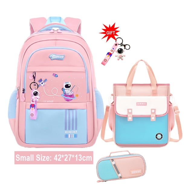 NEW Nylon Backpack Child Girl Boy Cartoon Back Bag Elementary Student School Bags Set Waterproof Lightweight Kids Book Bag